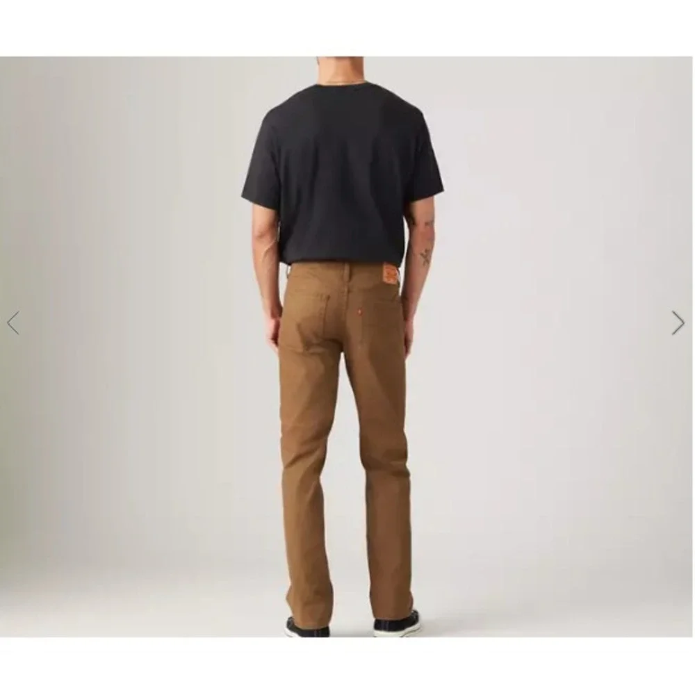 NWT Levi's 514 Jeans Mens 36x32 Straight Mid Rise Premium Soft Twill Brown Khaki